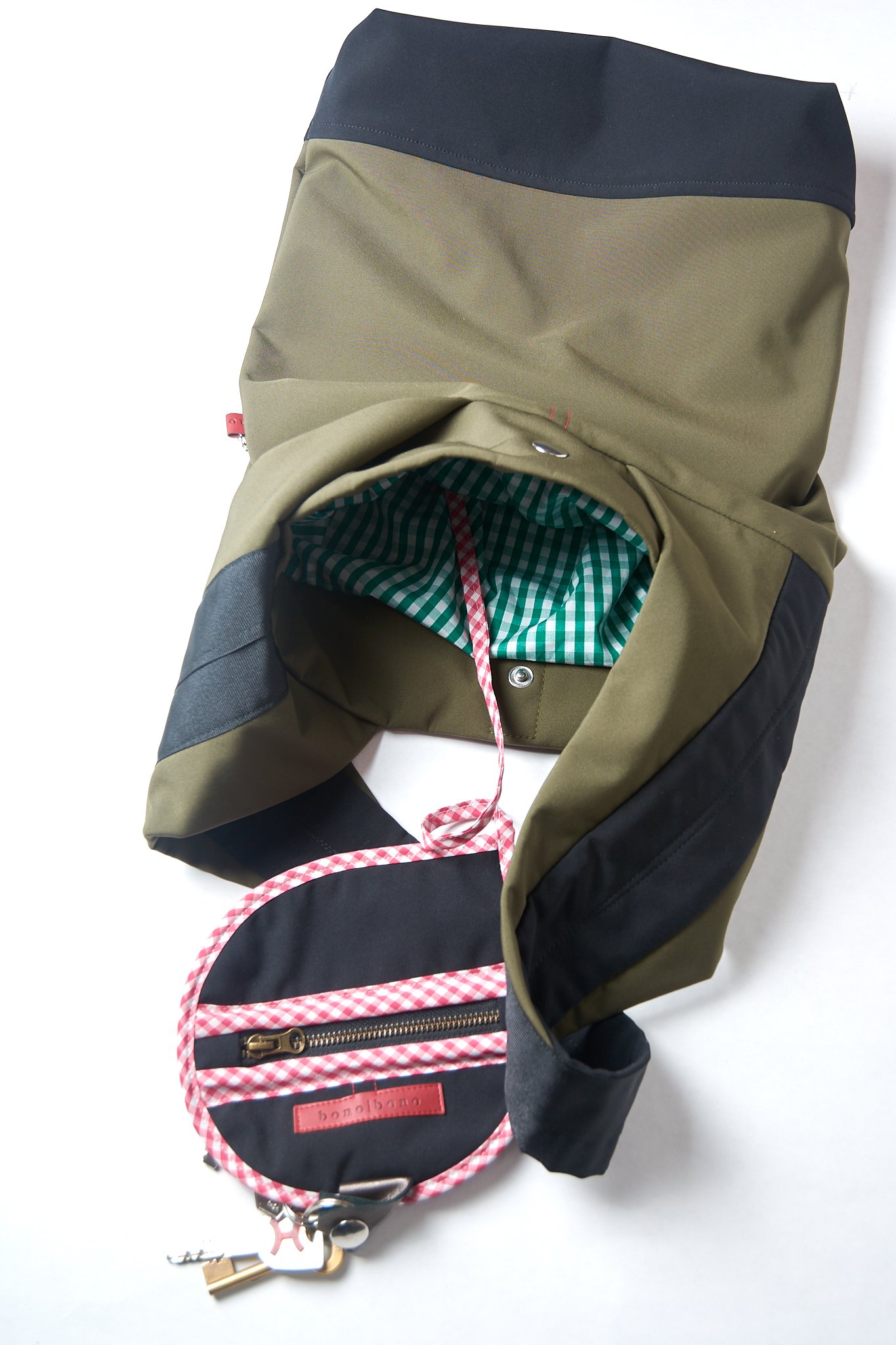 bolso mediano Lara verde y negro