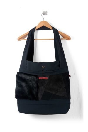 BOLSO GRANDE MEREL NEGRO PATCHWORK
