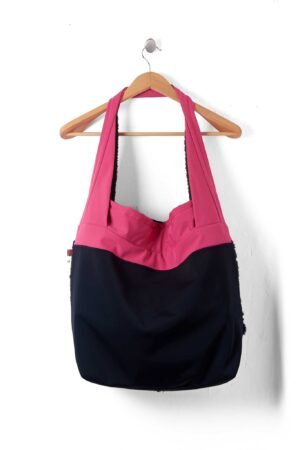 BOLSO GRANDE MEREL GRIS ROSA PATCHWORK