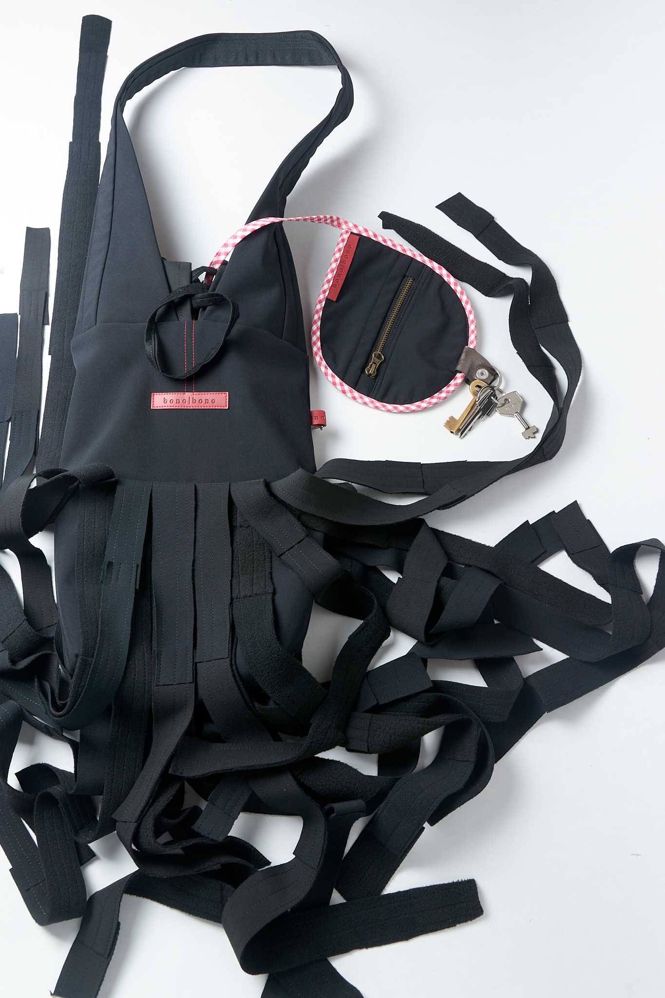 BOLSO PEQUEÑO FLECOS NEGRO