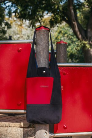 BOLSO MEDIANO LARA NEGRO/ROJO